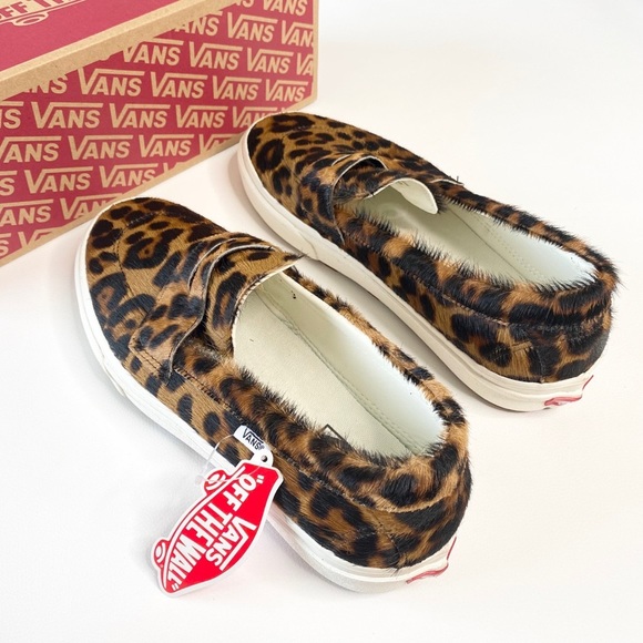 new Vans ☻︎ Calf Hair Slip On Sneaker ☻︎ Leopard - Picture 6 of 15